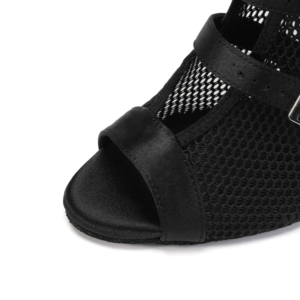 Bottines Sofia maille noire Talon de 6 à 10cm