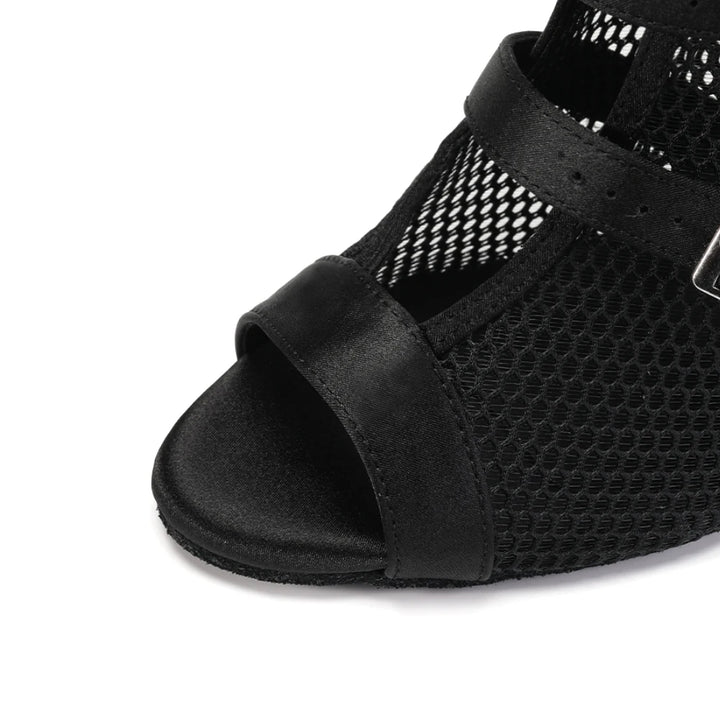 Bottines Sofia maille noire Talon de 6 à 10cm