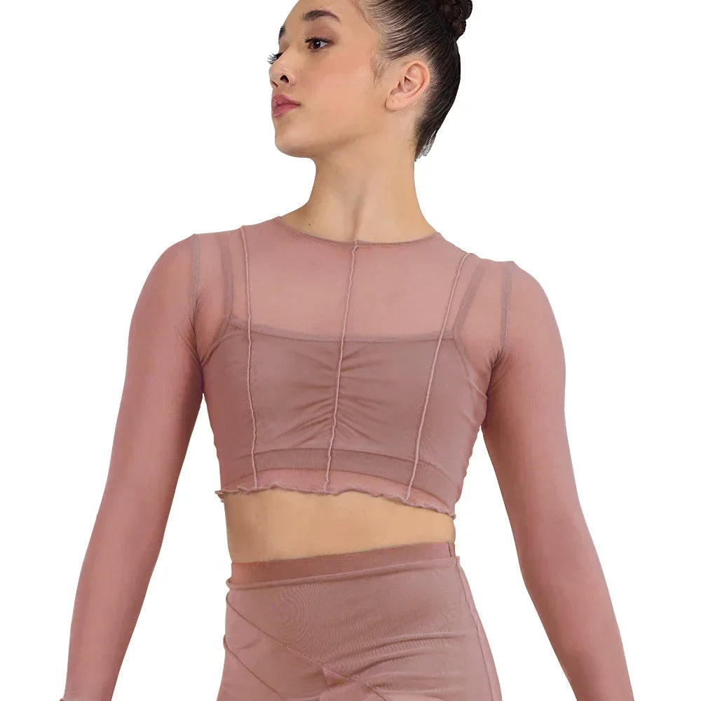 Top court manches longues avec brassière Ewen
