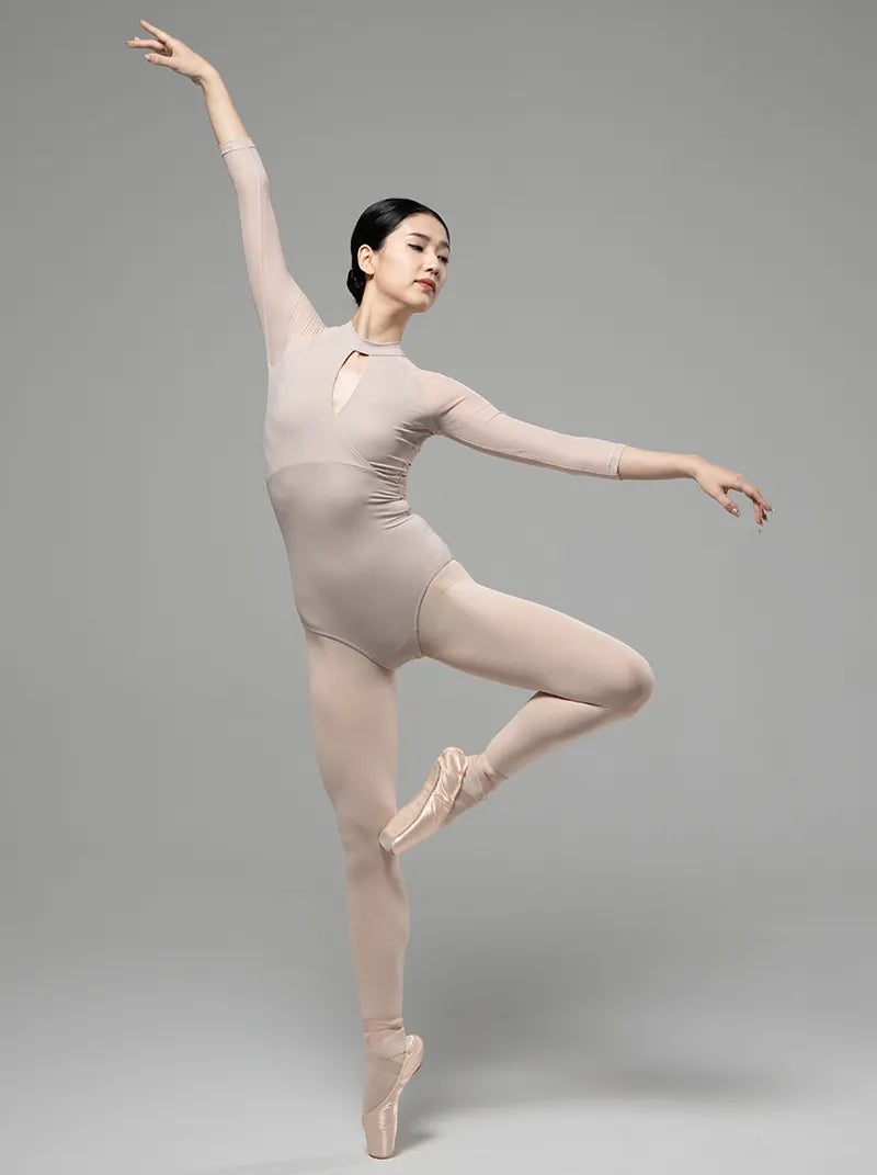 Justaucorps manches longues nude Ornella