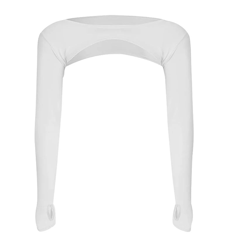 Top avec découpe poitrine manches longues