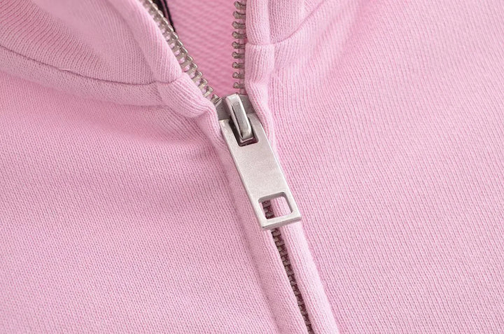 Veste courte zip col haut avec ou sans pantalon