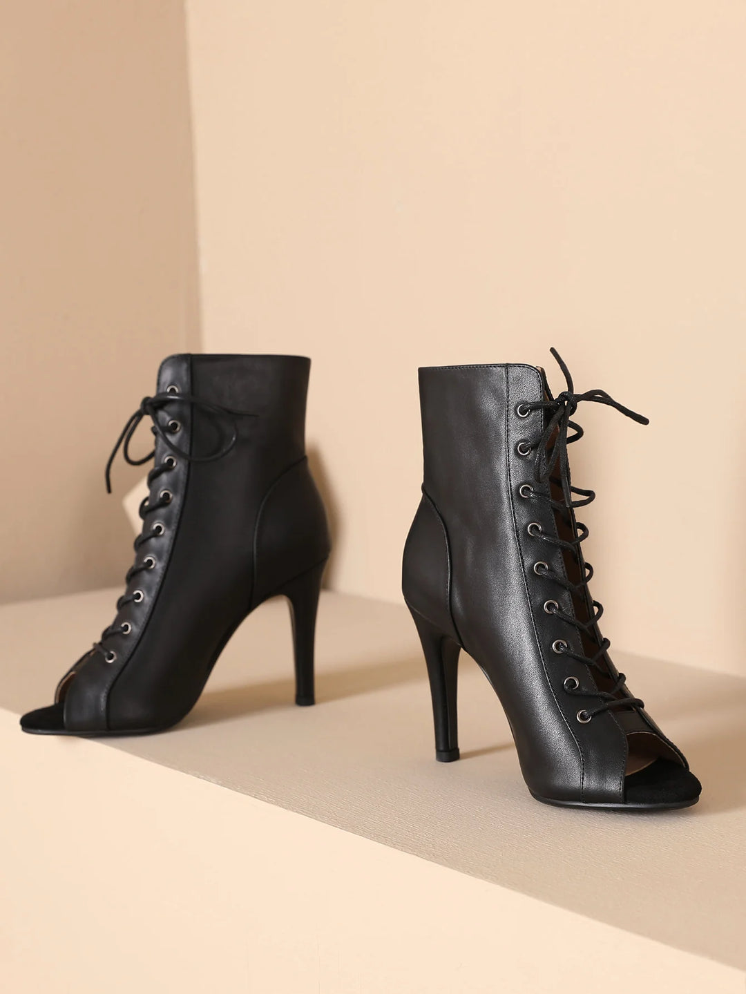 Bottines de danse cuir Nael Talons 7 à 9.5cm