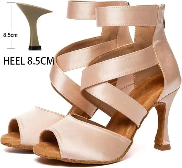 Chaussures de danse satin Morane Talons de 5.5 à 8.5cm