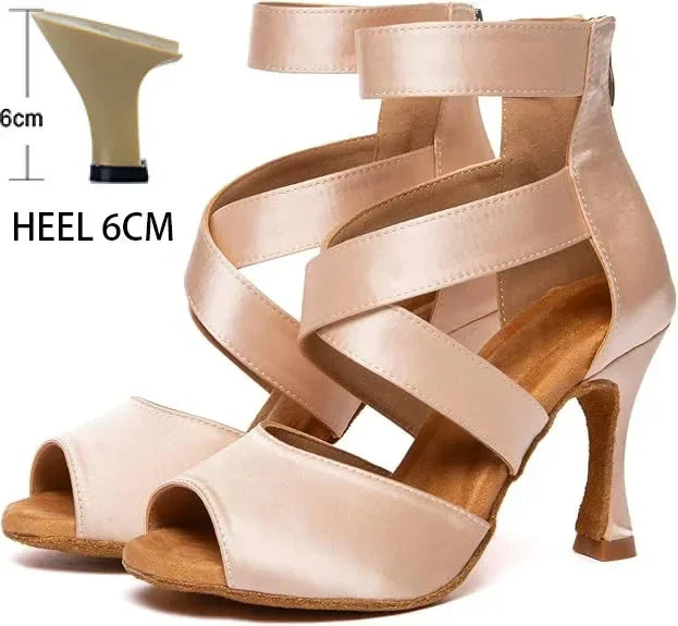 Chaussures de danse satin Morane Talons de 5.5 à 8.5cm