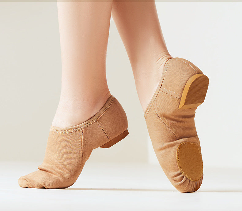 Chaussons jazz toile stretch bi-semelle