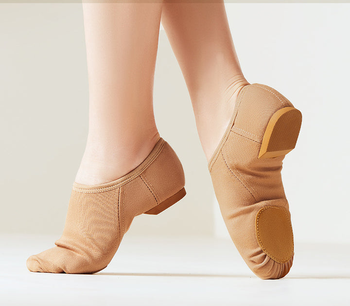 Chaussons jazz toile stretch bi-semelle