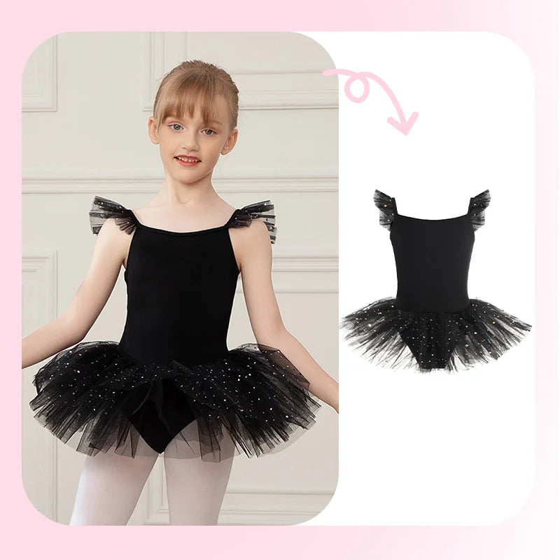 Justaucorps tutu paillettes avec bretelles fantaisie Elen