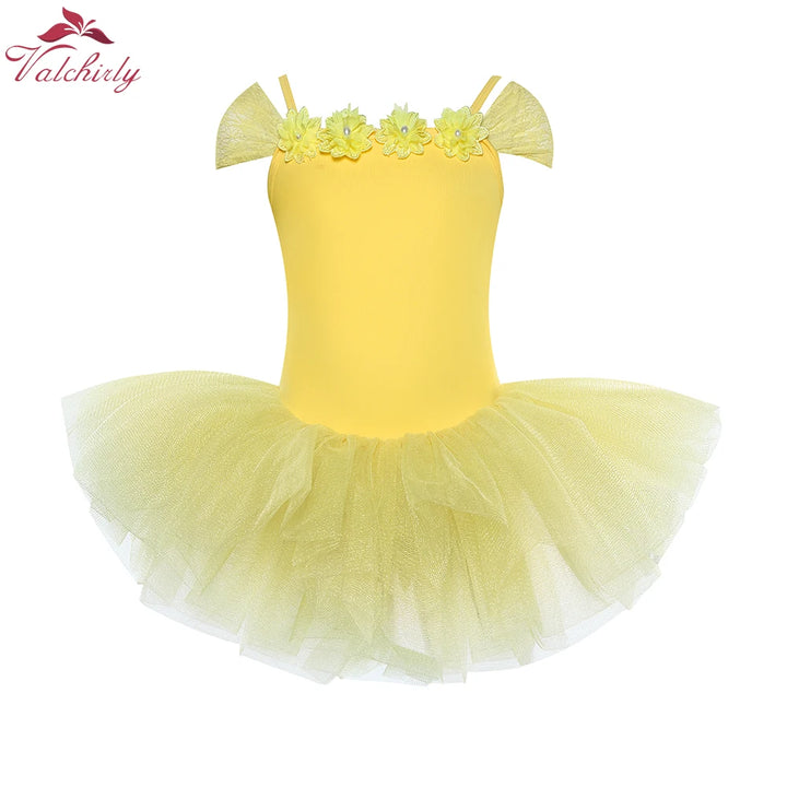 Justaucorps Tutu broderie et fleurs Maddie