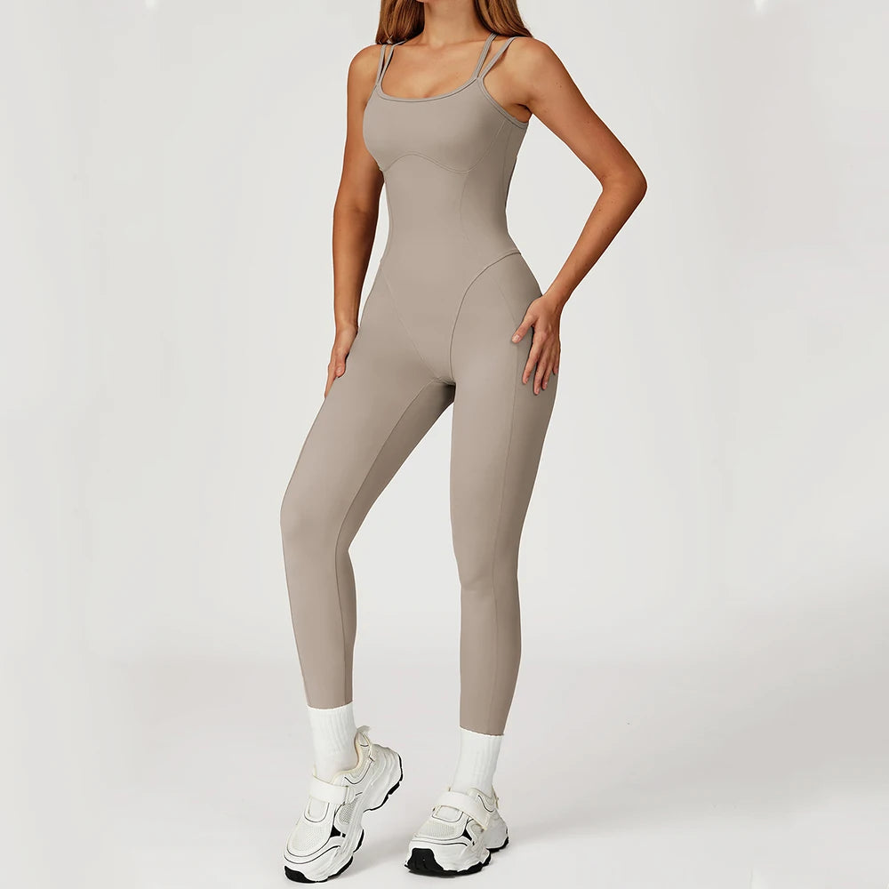 Combinaison moulante bretelles croisées dos Teiva