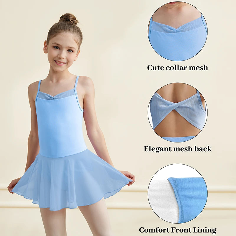 Justaucorps bretelles avec jupette Kylie