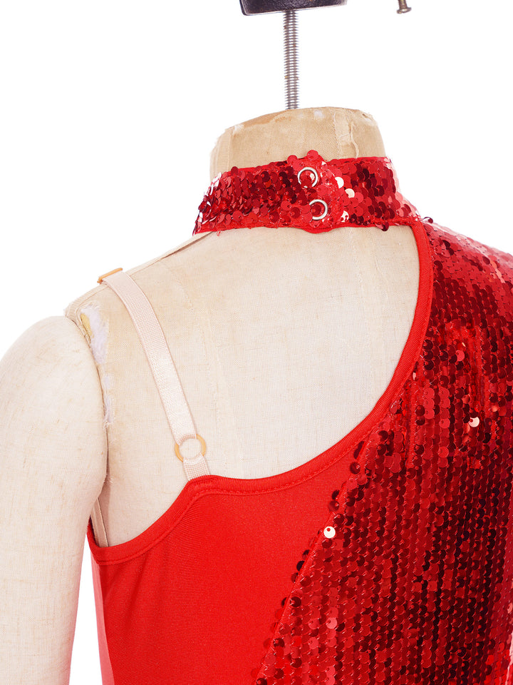 Justaucorps 1 manche avec tulle et paillettes Lamya