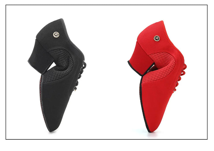 Sneakers à talons Pemma coloris noir ou rouge semelles au choix