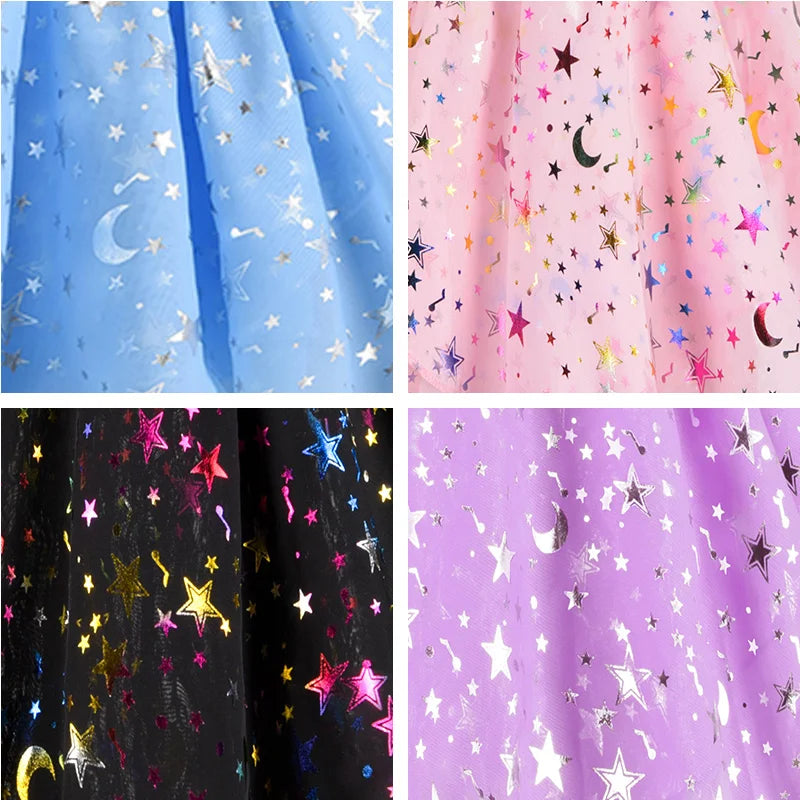 Justaucorps jupette brillante Bryanna manches & coloris au choix