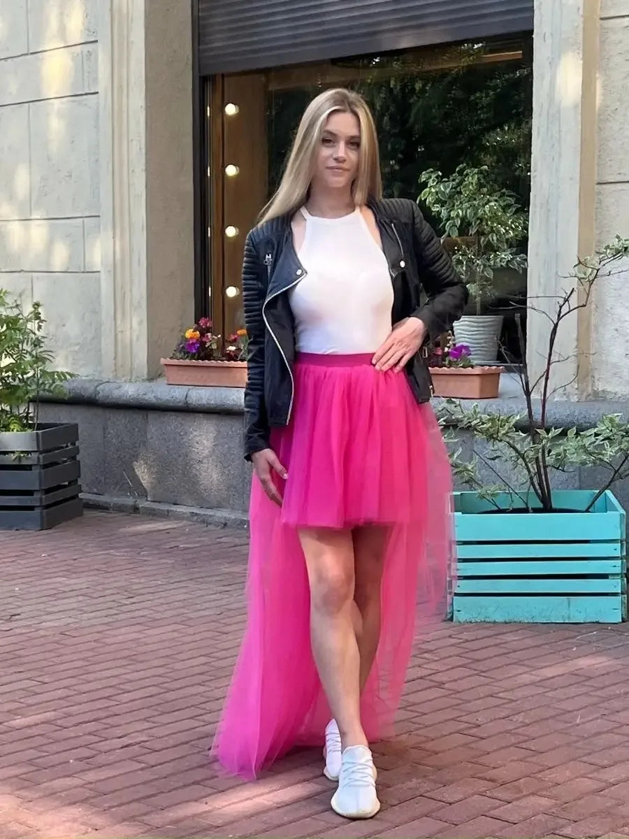 Jupe tulle courte devant longue derrière Kady