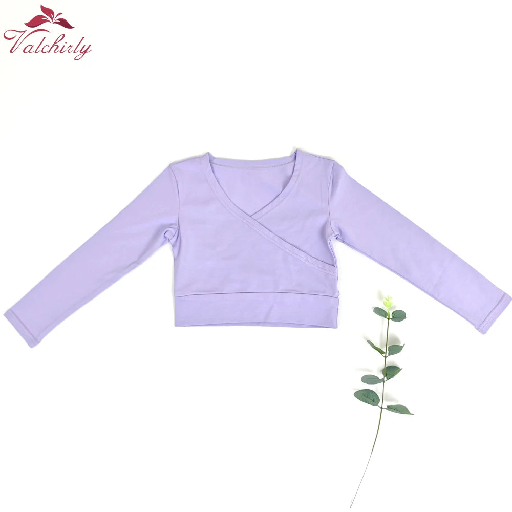 Top croisé manches longues filles