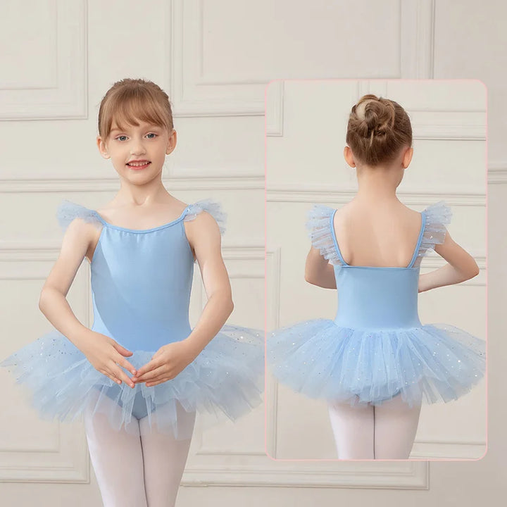 Justaucorps tutu paillettes avec bretelles fantaisie Elen