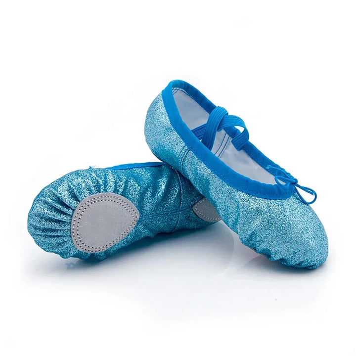 Chaussons demi-pointes bi-semelle à paillettes