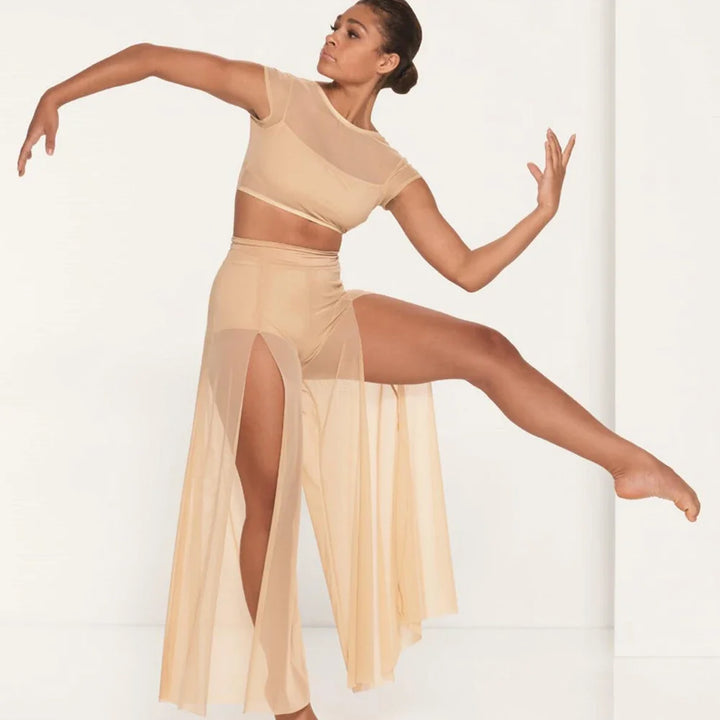 Ensemble Top crop et Pantalon large fendu