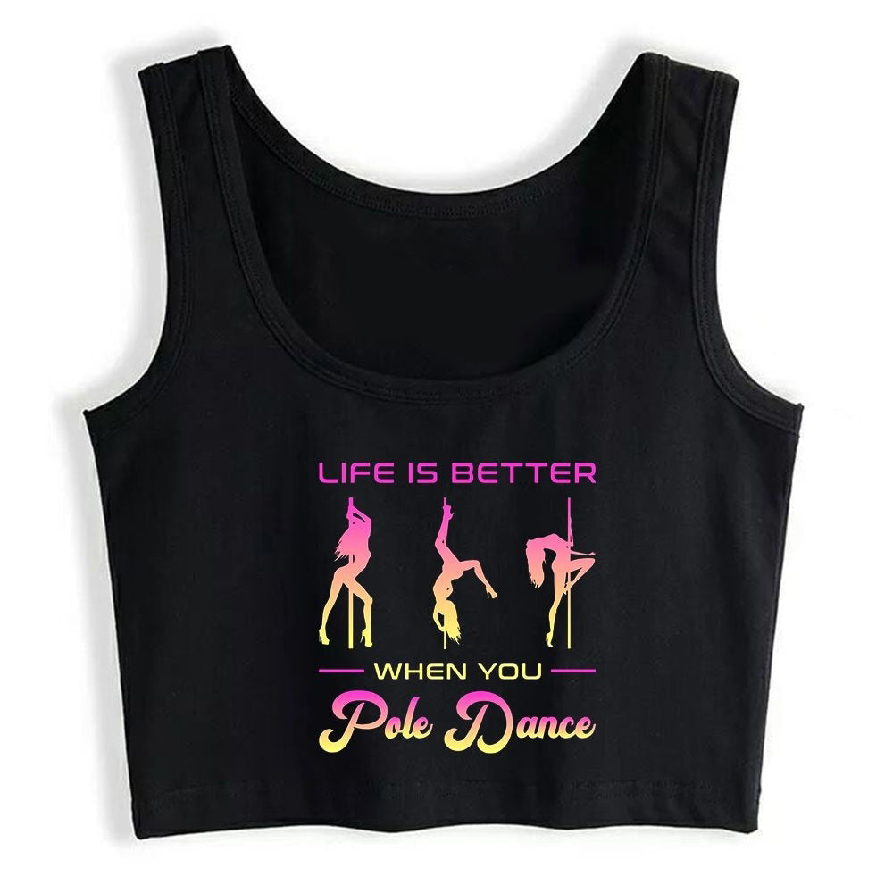 Top court sans manches logo Pole Dance