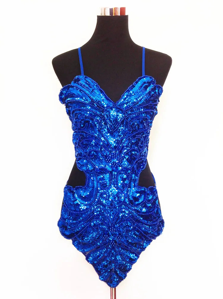 Robe de Danse Pailletée Dos Nu Papillon