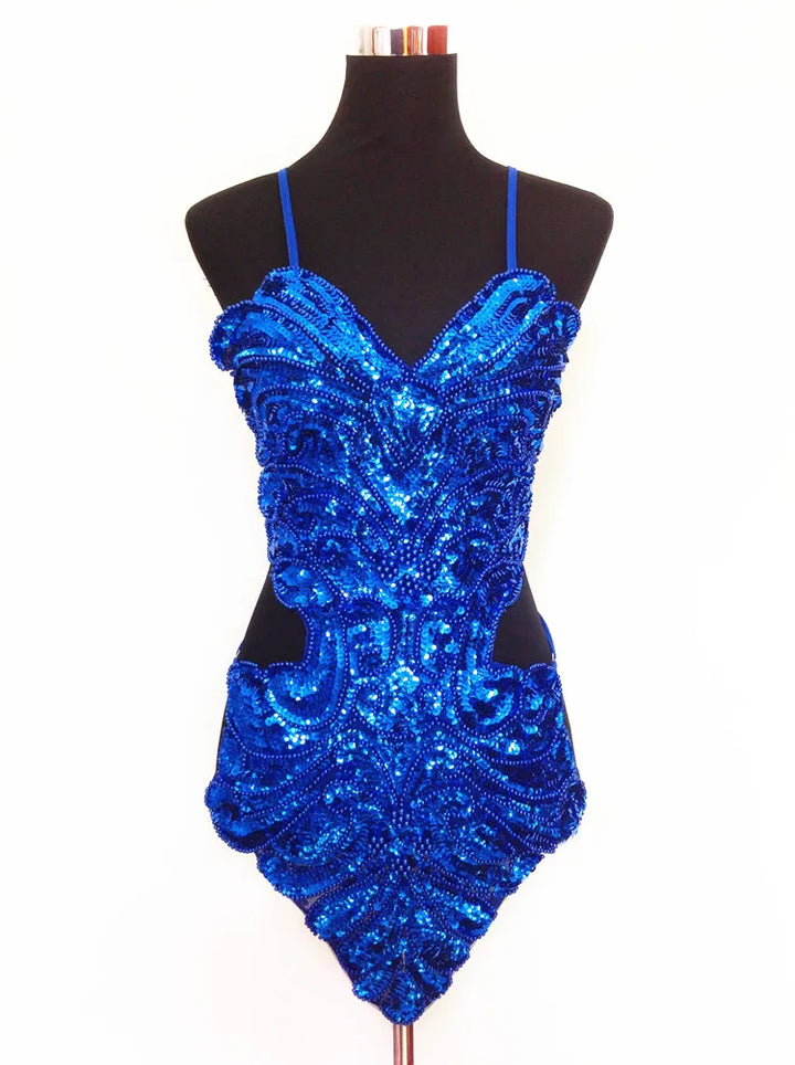 Robe de Danse Pailletée Dos Nu Papillon