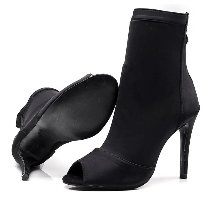 Bottines danse Assa noir Rubber sole Talons de 6 à 11cm