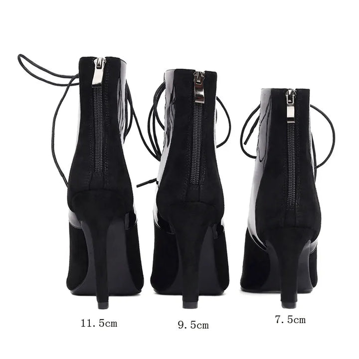 Bottines danse Carine semelle suede Talons de 7.5 à 11cm