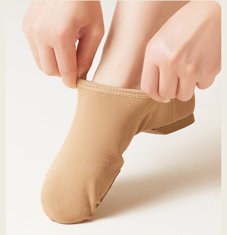 Chaussons jazz toile stretch bi-semelle