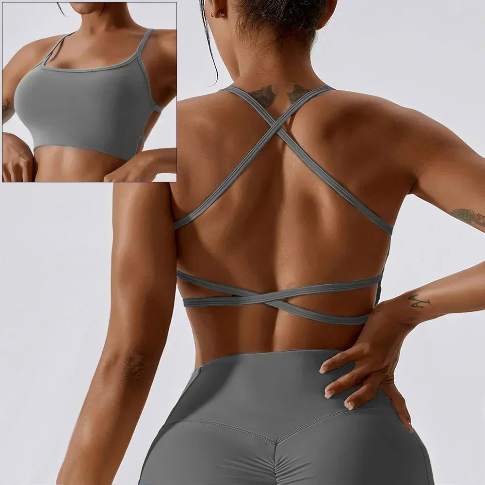 Brassière Elena fines bretelles croisées dos