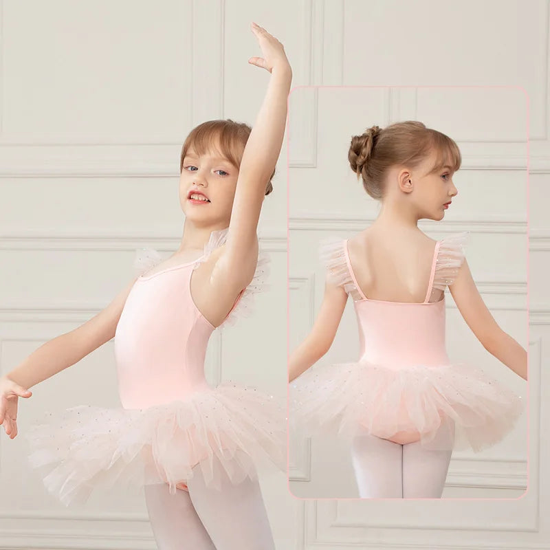 Justaucorps tutu paillettes avec bretelles fantaisie Elen