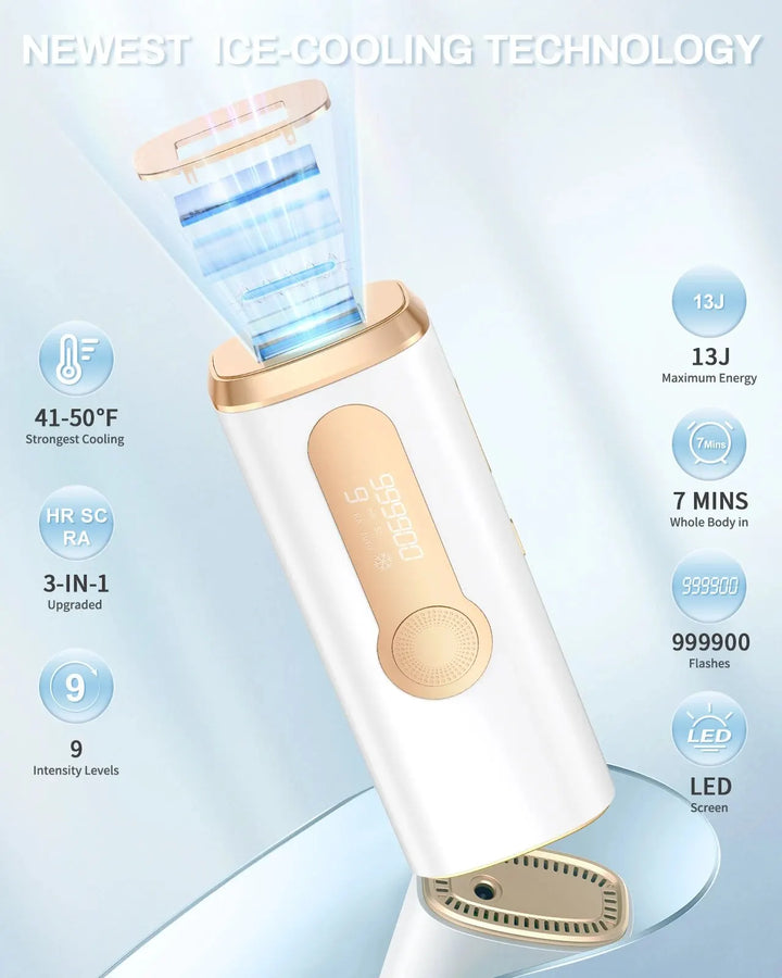 Epilateur Laser IPL 3 en 1 traitement permanent visage et corps