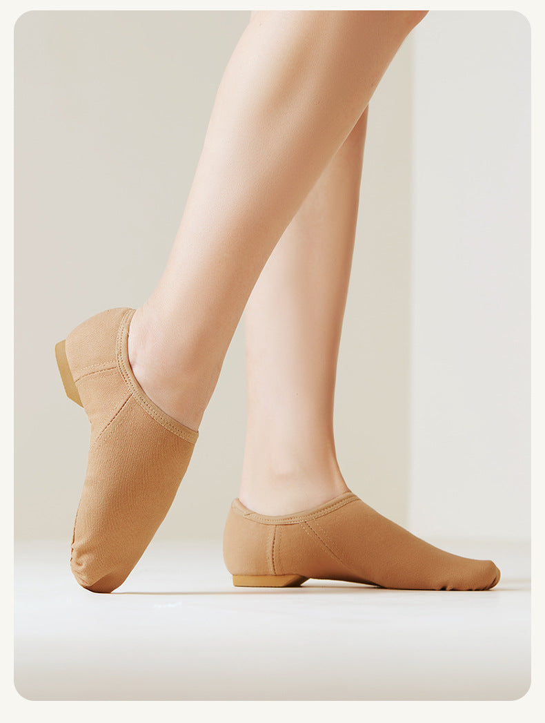 Chaussons jazz toile stretch bi-semelle