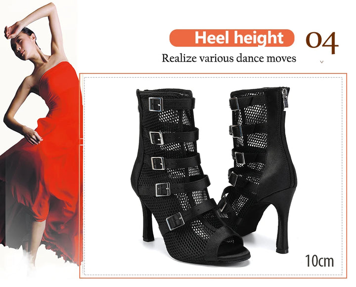 Bottines Sofia maille noire Talon de 6 à 10cm