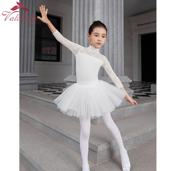 Justaucorps manches longues dentelle avec ou sans jupe DEOTILLE