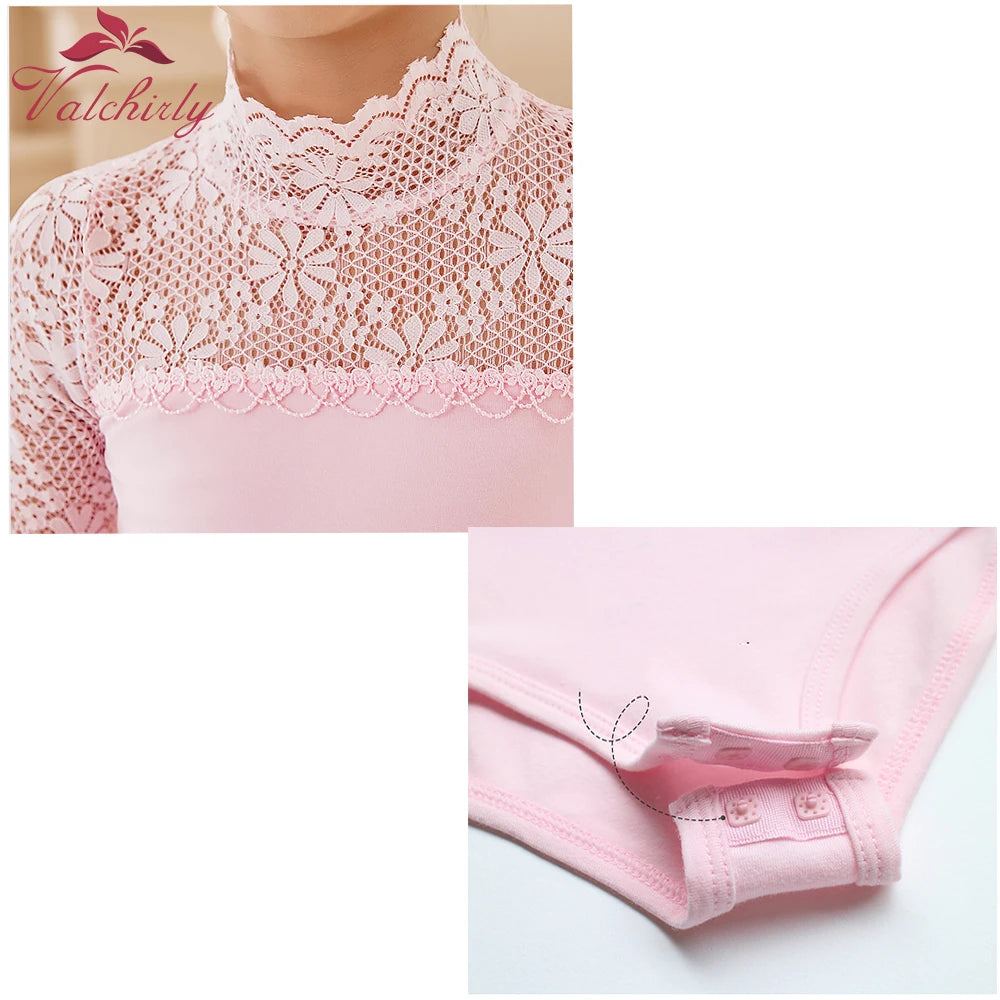 Justaucorps manches longues dentelle avec ou sans jupe DEOTILLE