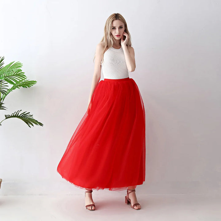 Jupe longue en tulle Kamala 17 Couleurs diponibles