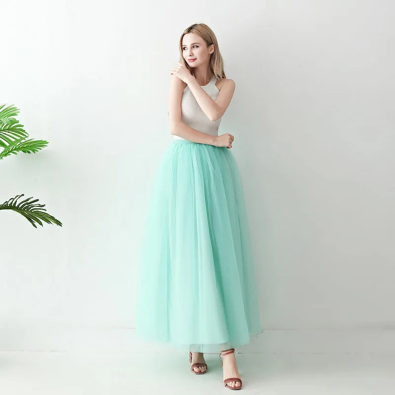 Jupe longue en tulle Kamala 17 Couleurs diponibles