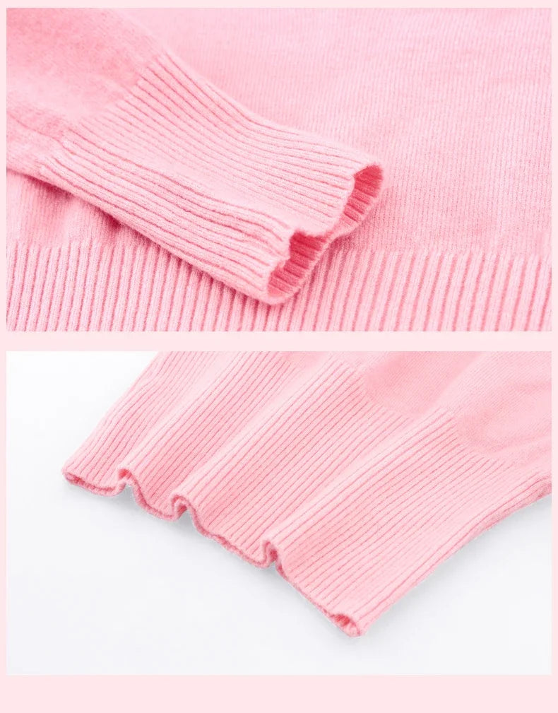 Pull court manches longues filles