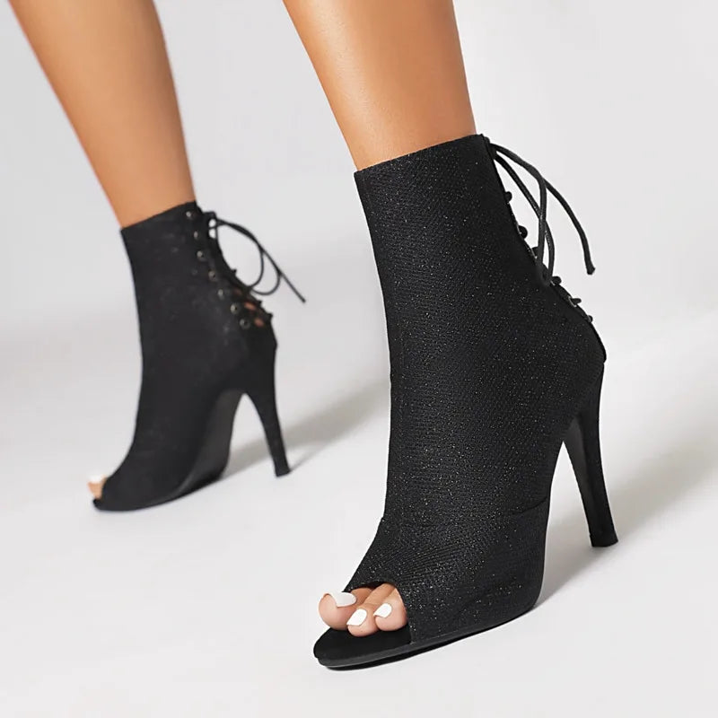 Bottines de danse shiny Zéline Talons 7 à 9.5cm