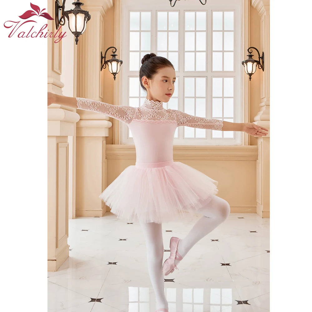 Justaucorps manches longues dentelle avec ou sans jupe DEOTILLE