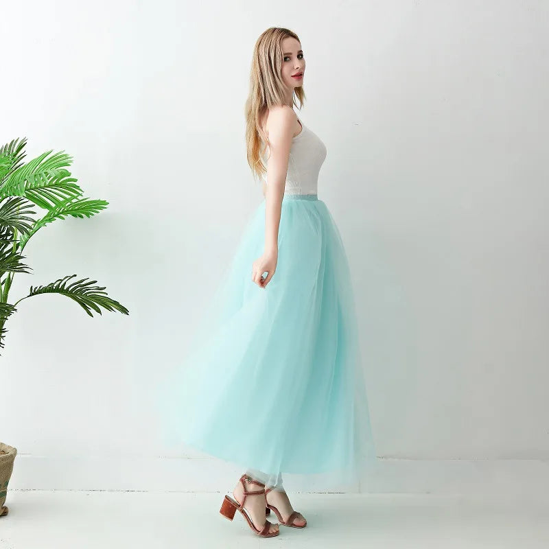 Jupe longue en tulle Kamala 17 Couleurs diponibles