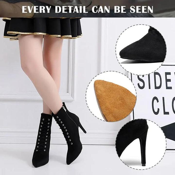 BOTTINES FERMÉES DANSE SHAYANE NOIR TALONS DE 6 À 11CM