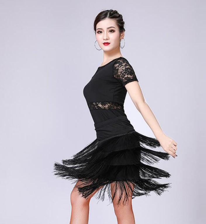 Ensemble Top & Jupe franges danse latine taille L