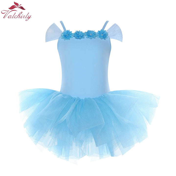 Justaucorps Tutu broderie et fleurs Maddie