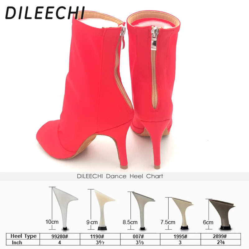 Bottines danse Assa rouge semelle suede Talons 6 à 11cm