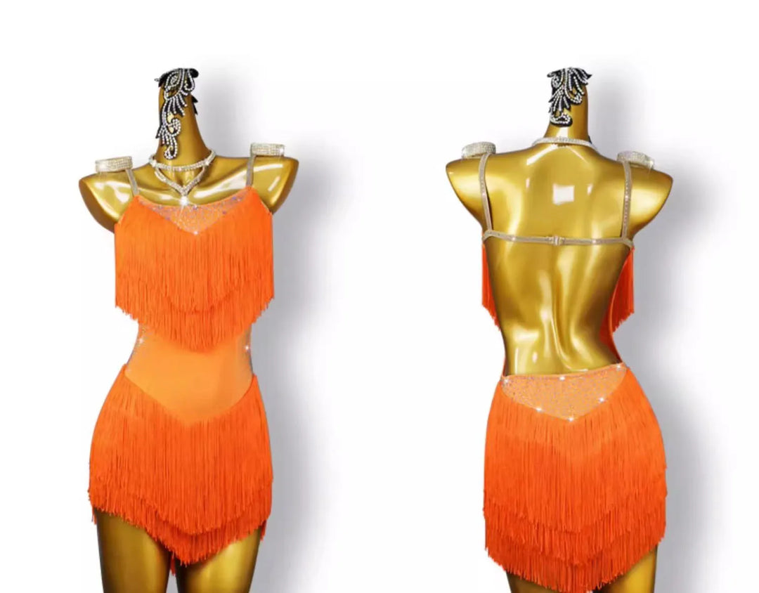 Robe danse Latine franges Alma