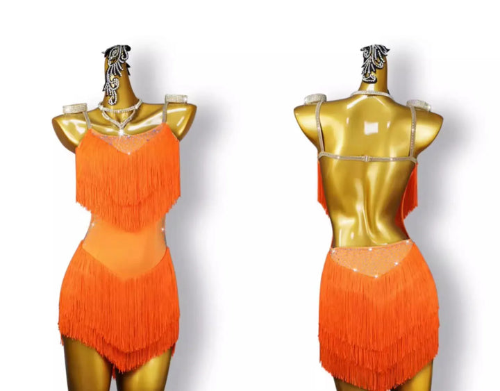 Robe danse Latine franges Alma