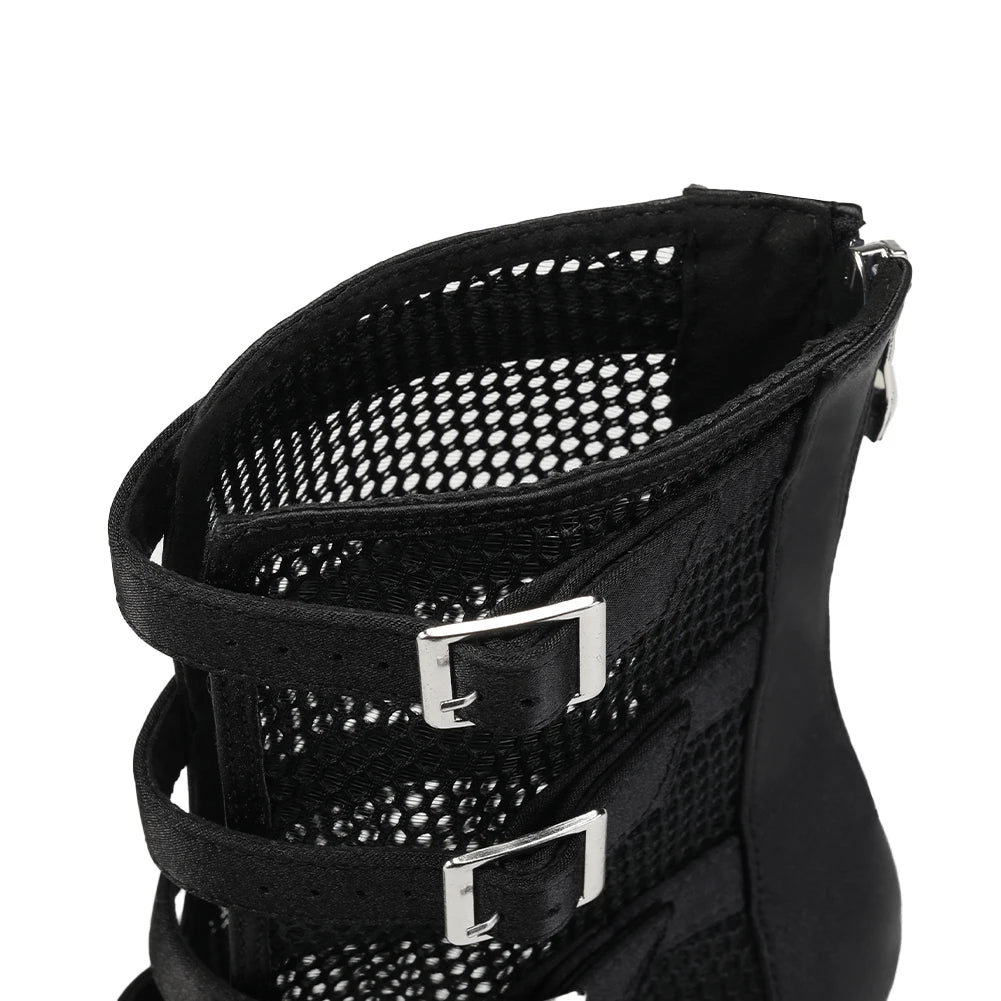 Bottines Sofia maille noire Talon de 6 à 10cm