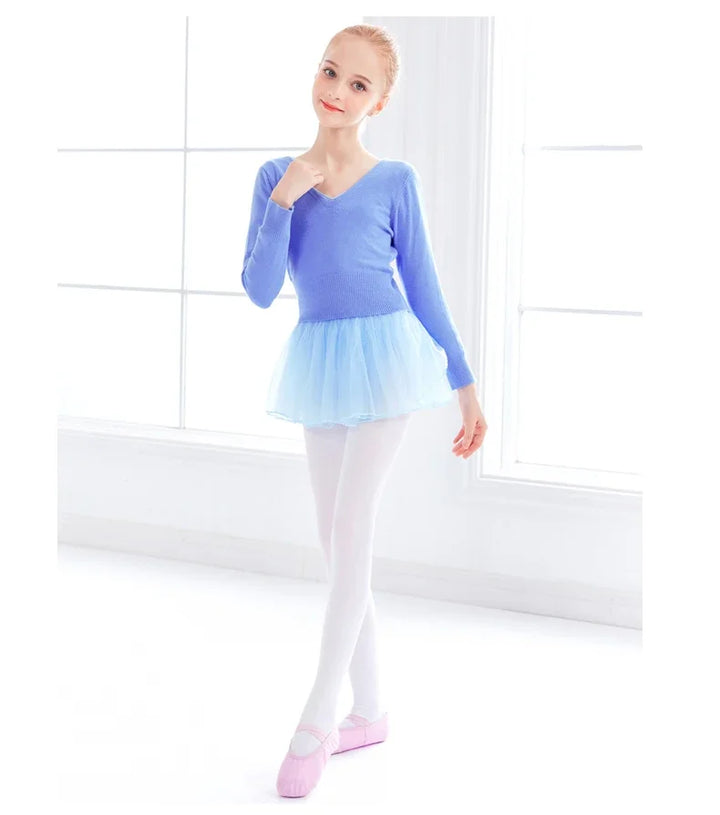 Pull court manches longues filles